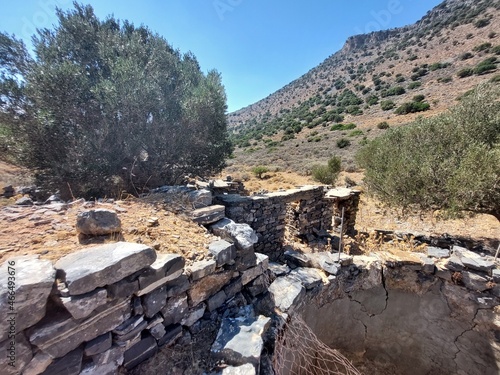 Greek landscape on the island of crete