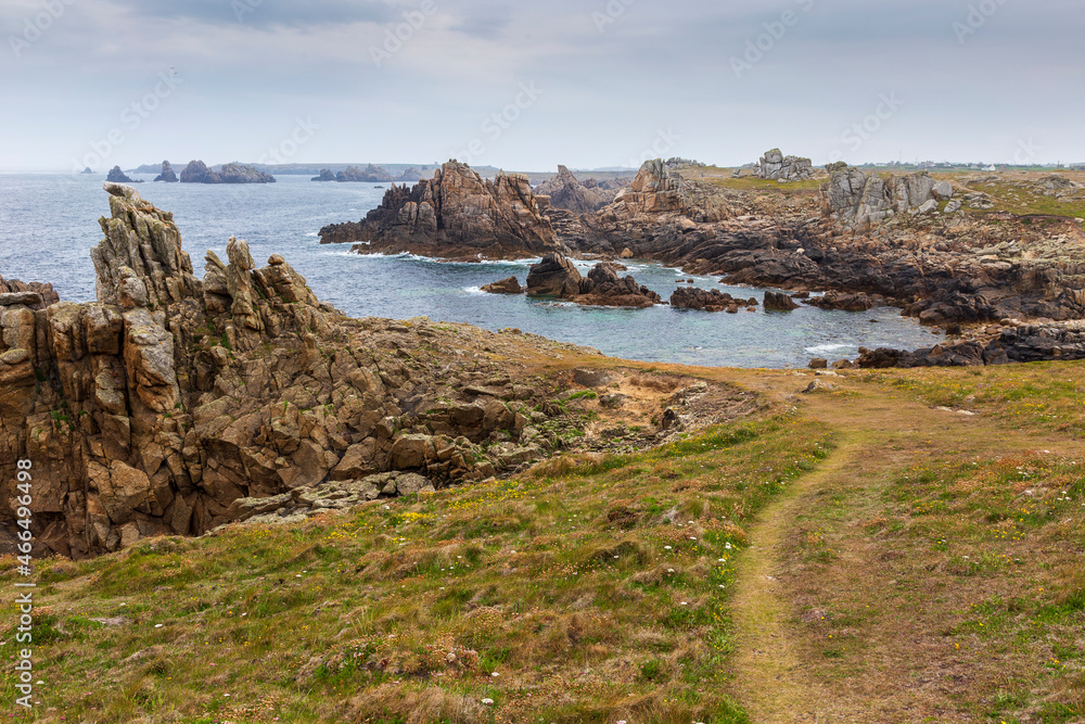 Landscape view at Ouessant Island Brittany France