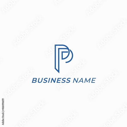 design logo creative line letter P © Decky