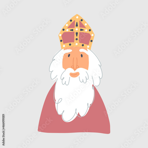 Sinterklaas character illustration. Flat style illustrations