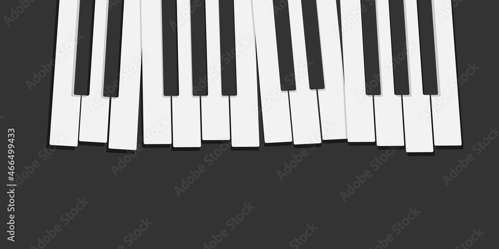 Fototapeta premium Simple piano keyboard abstract illustration