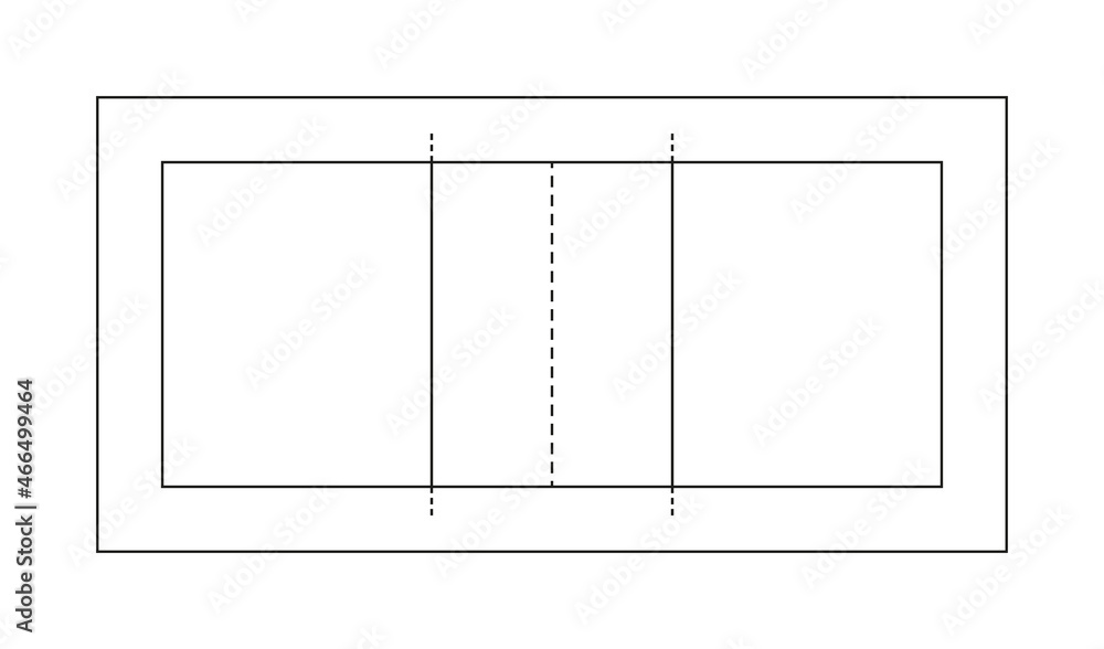 Volleyball field. Volleyball court in line style. Icon for stadium