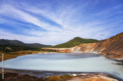 Caldera of Golovnina volcano on Kunashir island, South Kuriles photo