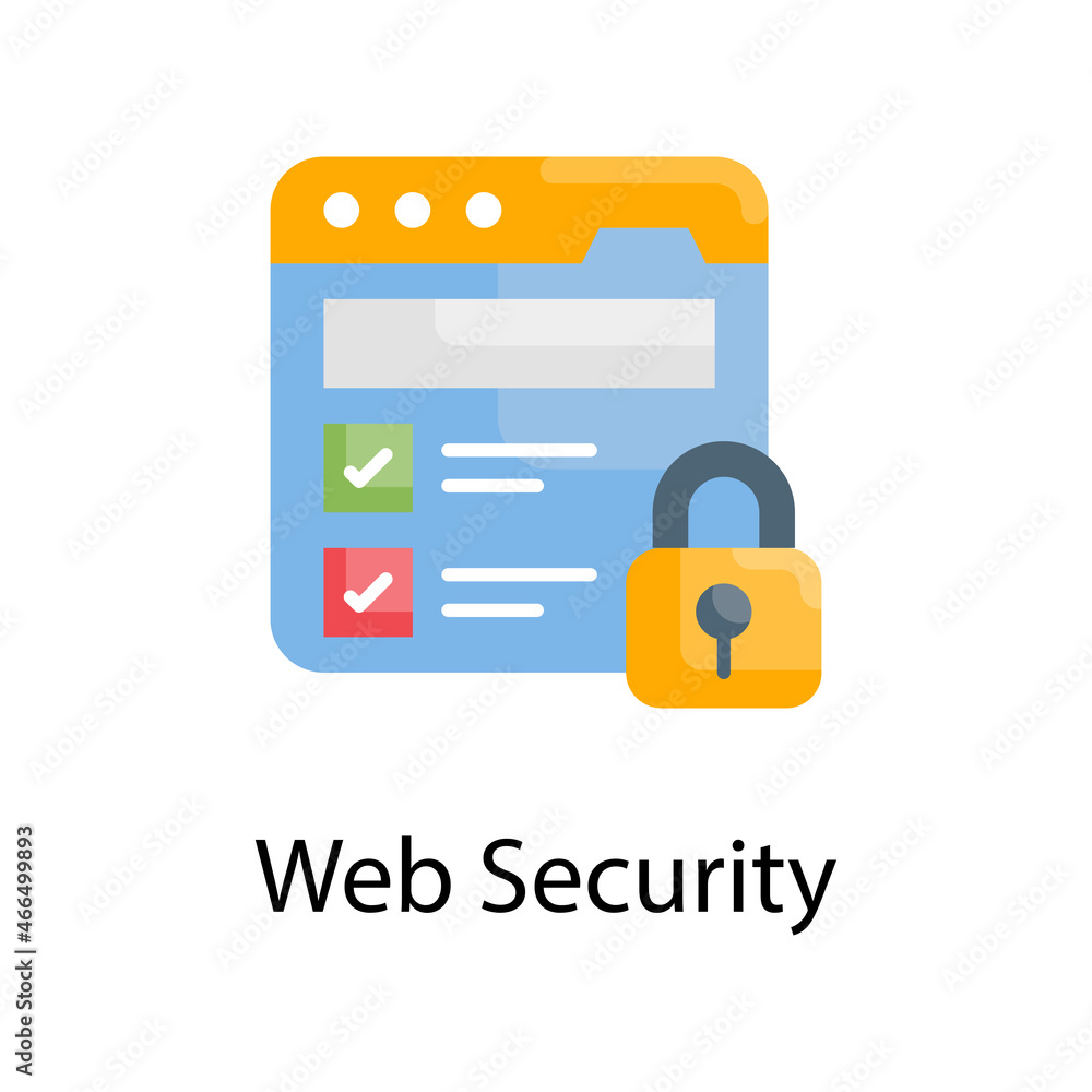 Web security vector flat Icon Design illustration. Web Analytics Symbol on White background EPS 10 File Web security vector flat Icon Design illustration. Web Analytics Symbol on White background EPS 10 File