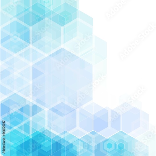 Blue hexagon background. Design for decoration. eps 10