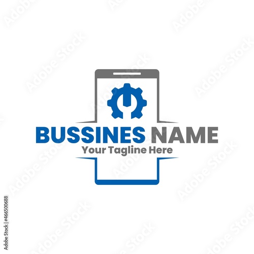 Mobile repair logo vector