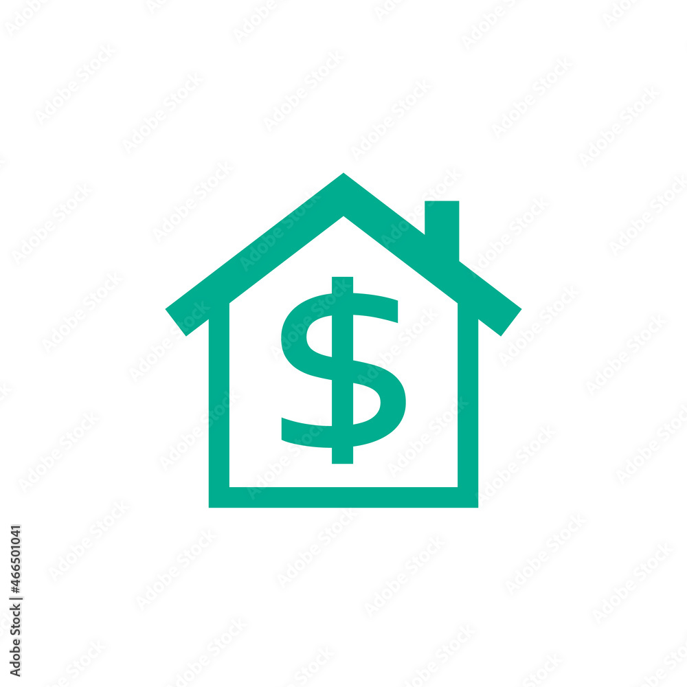 Obraz premium Home equity simple icon. Clipart image isolated on white background