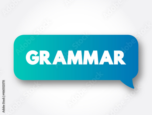 Grammar text message bubble, concept background