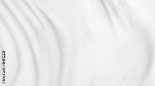 Blank white smooth fabric material mockup, top view