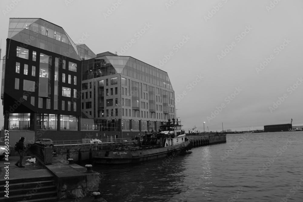 Fototapeta premium black and white sea