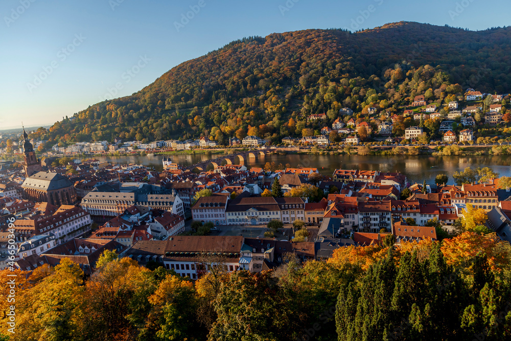 panoramaic view of heidelberg city in germany