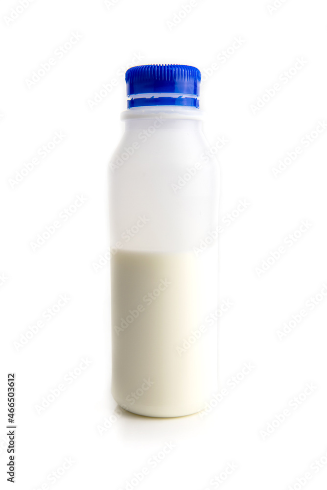 Plastic bottle of milk isolated on white background Plastic bottle of milk isolated on white background