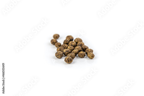 Rabbit poops isolated on white background