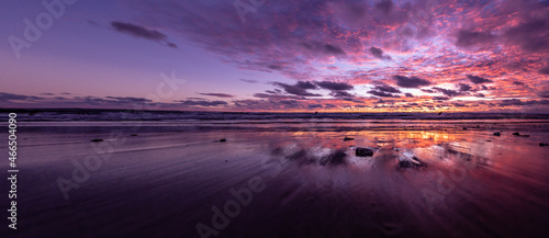 purple sunset over the sea