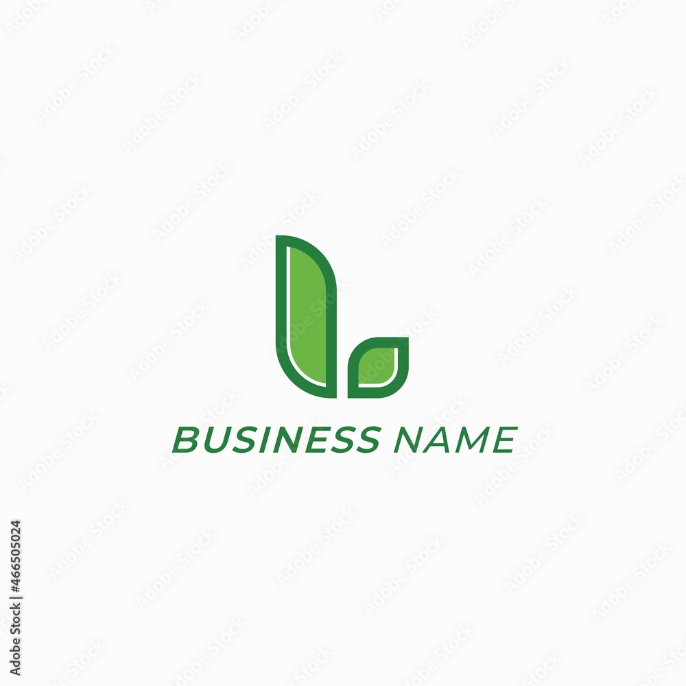 design logo creative leaf and letter L design logo creative leaf and letter L