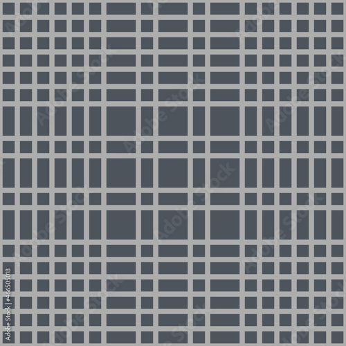 Gray background with colored lines lined up to form a grid. Scottish seamless fabric pattern.