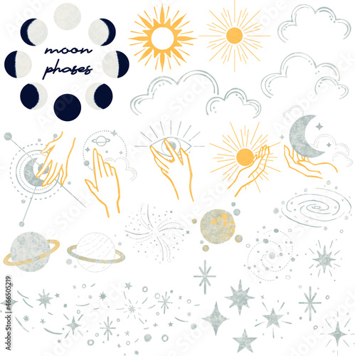 Sun Nature Weather Vector Design Illustration Set
