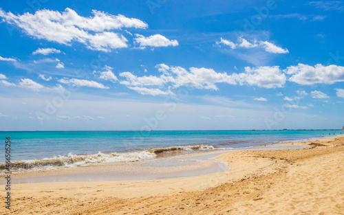 Fototapeta Naklejka Na Ścianę i Meble -  Tropical mexican beach 88 Punta Esmeralda Playa del Carmen Mexico.