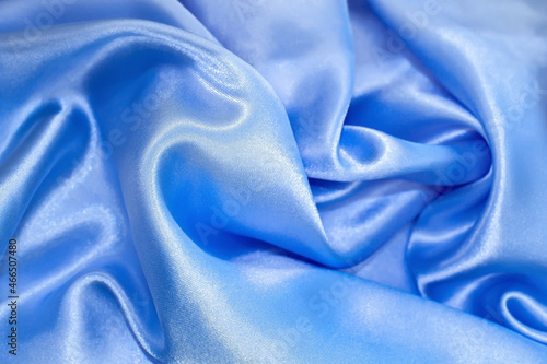 Satin cloth pattern textured background blue