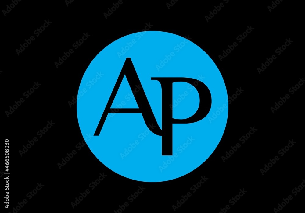 Simple and clean graphic of AP initial letter