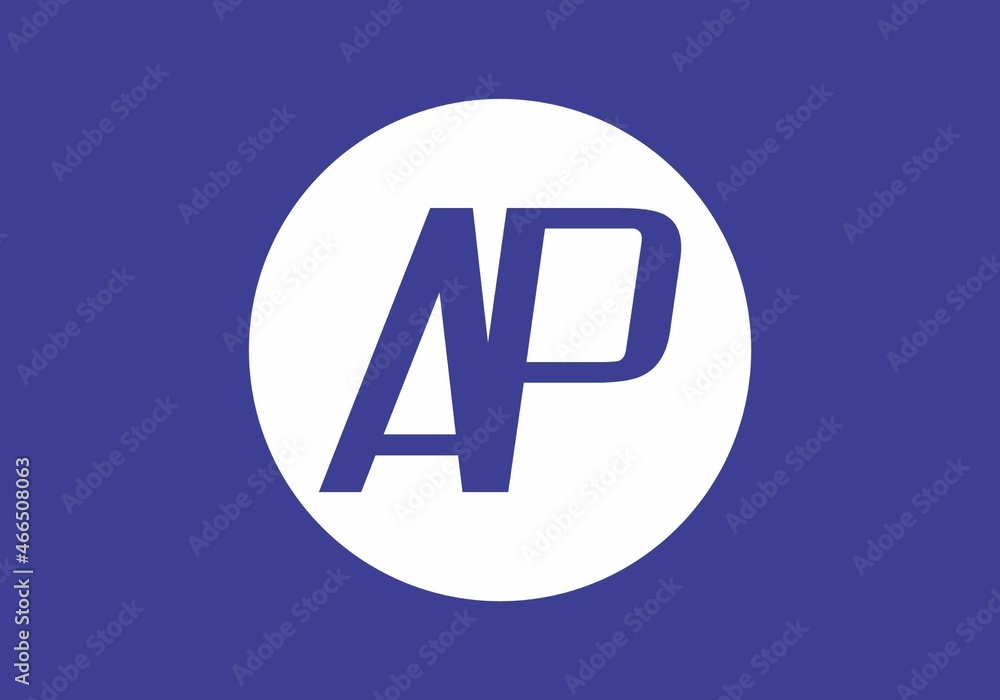 Simple and clean graphic of AP initial letter Simple and clean graphic of AP initial letter