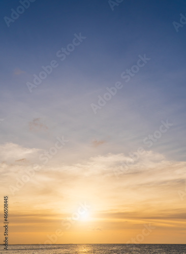 Fototapeta Naklejka Na Ścianę i Meble -  sunset sky vertical over the sea