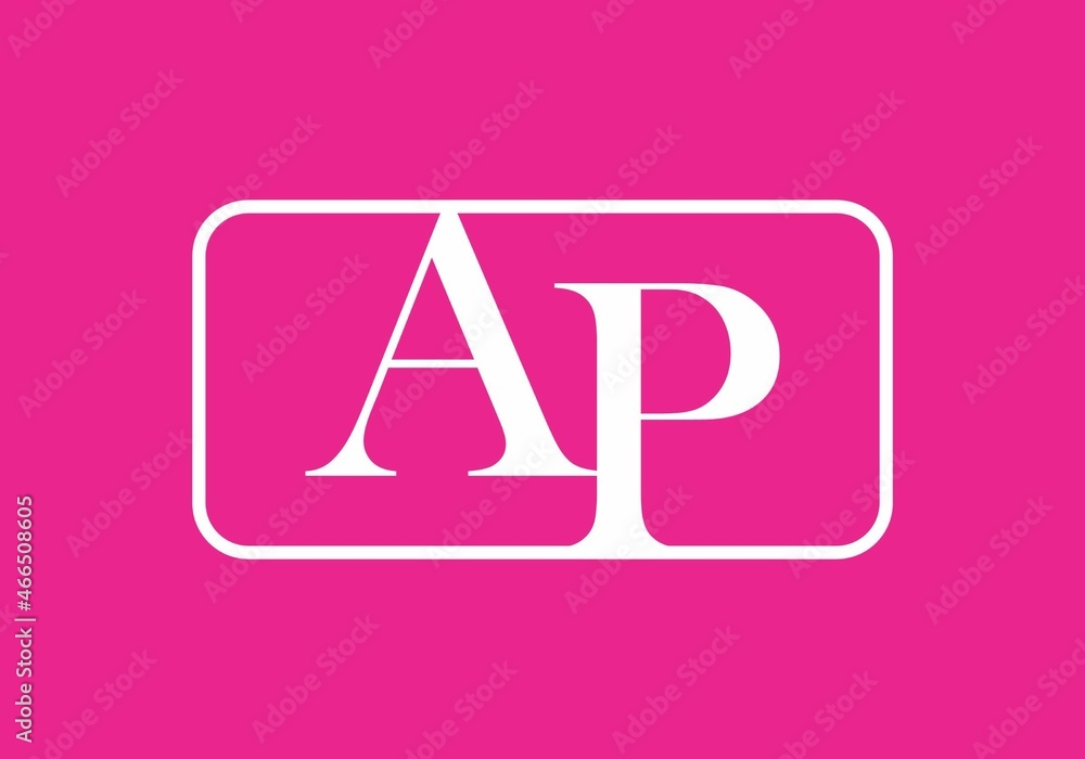 Simple and clean graphic of AP initial letter Simple and clean graphic of AP initial letter