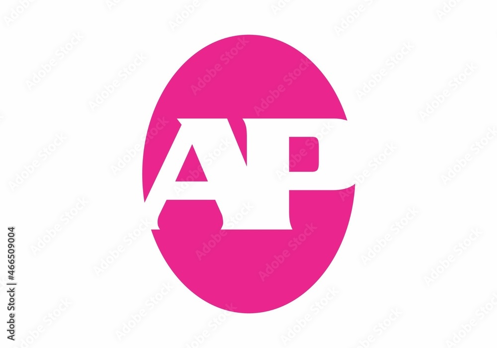 Fototapeta premium Simple and clean graphic of AP initial letter