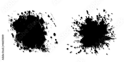 Set of Grunge vector blot