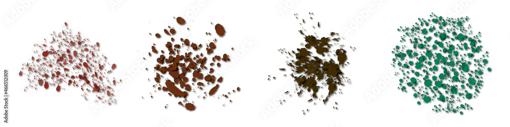 Set of Grunge vector blot Set of Grunge vector blot