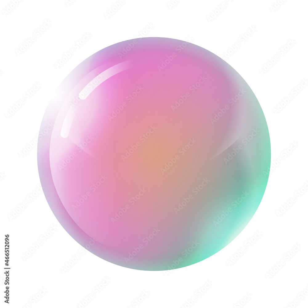 Soap bubble. glass sphere. Vector isolated