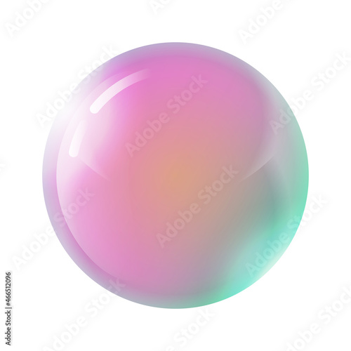 Soap bubble. glass sphere. Vector isolated
