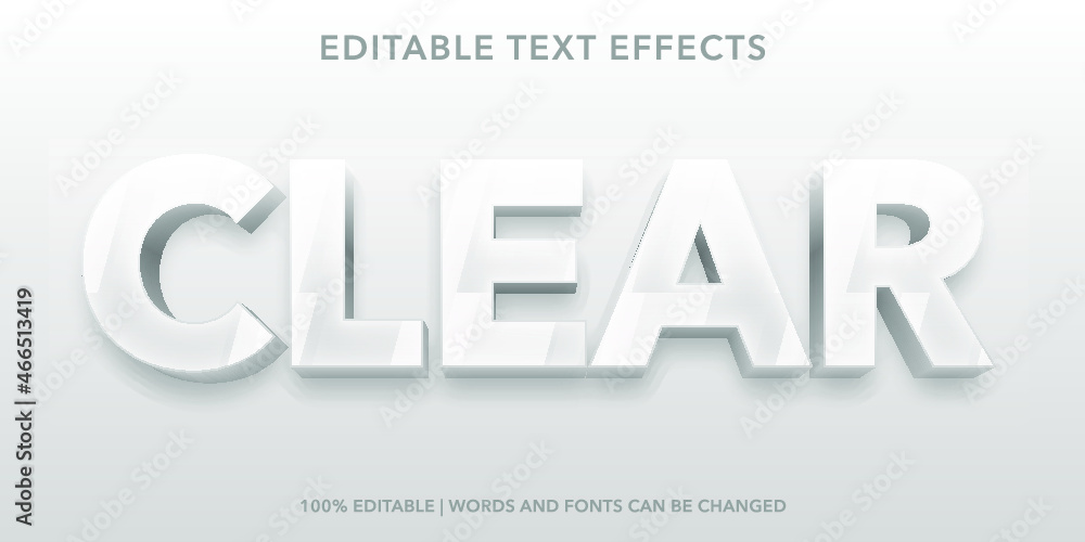 Clean Text 3d Style Editable Text Effect