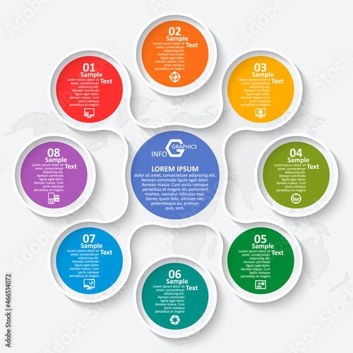 Abstract 3D Paper Infographics. Business template .Vector illustration