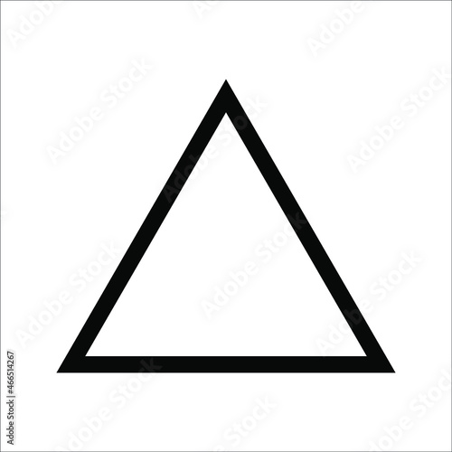 Triangle icon vector sign symbol, on white background.
