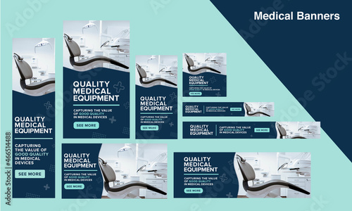 Medical equipment & healthcare machines Web Banner , google Ads, social media instagram facebook post & stories