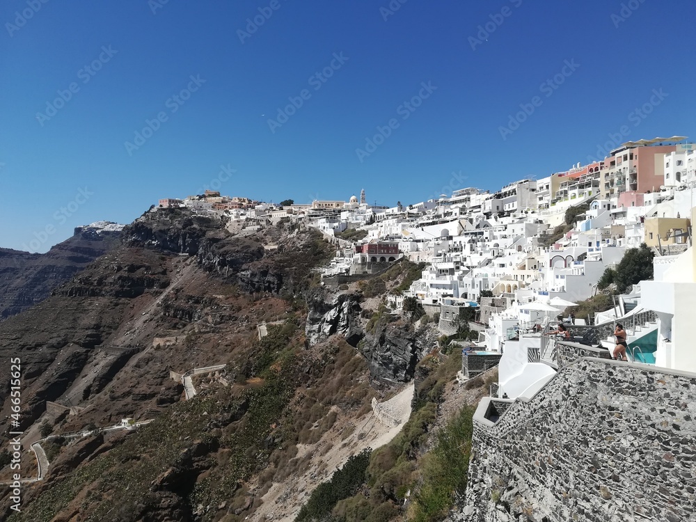 View from the top of the mountain - Santorini 
