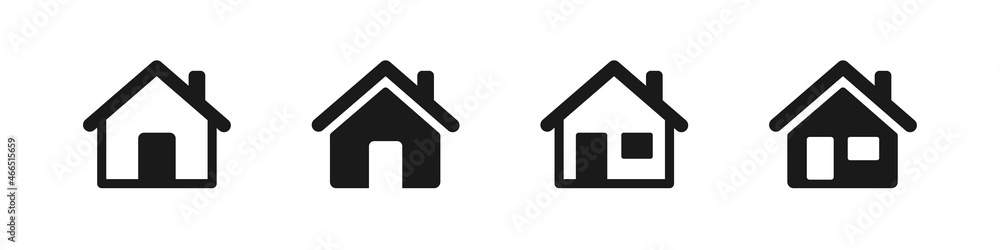 House icon set. Home building sign. Real estate house logo. Home line isolated vector symbol on white background. House icon set. Home building sign. Real estate house logo. Home line isolated vector symbol on white background.