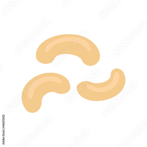 Nut cashew, health food. Healthy diet. Vector illustration