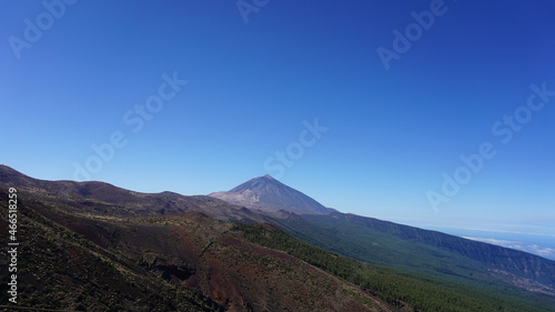 A panoramic view of Teide National Park from the Northern part, Mount Teide and La Orotava valley view