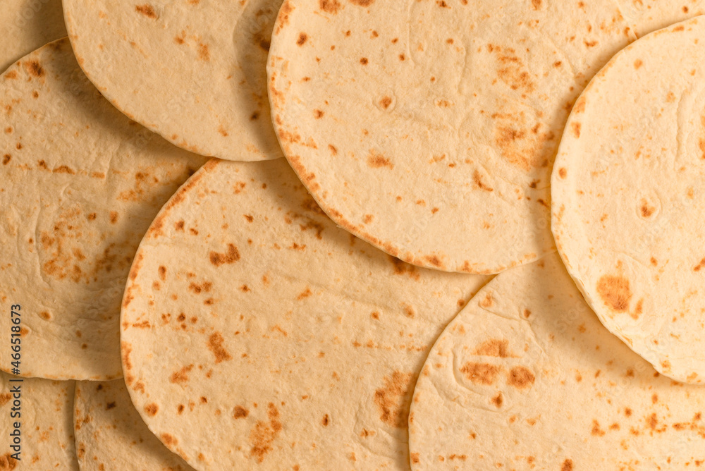 Grilled pitta bread isolated on white background. Grilled pitta bread isolated on white background.