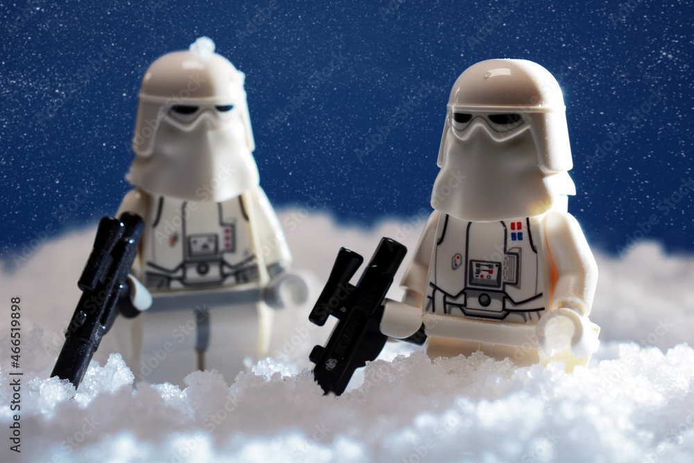 Lego Star Wars Snow Troopers on Ice Planet Hot Stock Photo | Adobe Stock