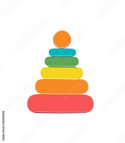 Montessori multicolor wooden toy piramid