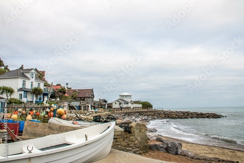 view of Steephill Cove near Ventnor Hampshire Isle of Wight a traditional unspoilt fishing cove