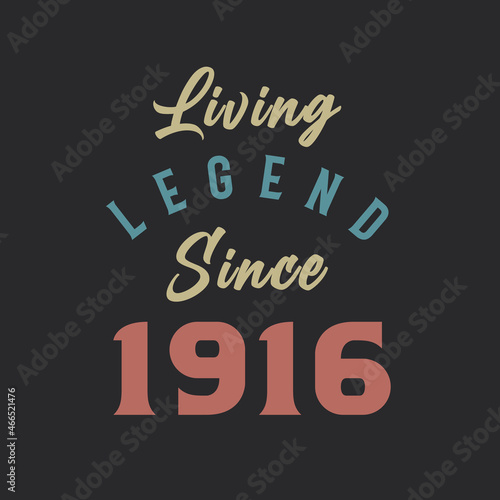 Living Legend since 1916, Born in 1916 vintage design vector