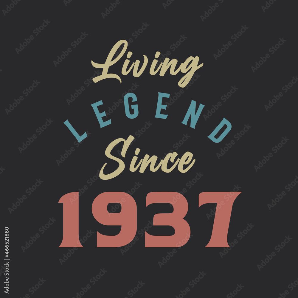 Living Legend since 1937, Born in 1937 vintage design vector