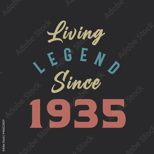 Living Legend since 1935, Born in 1935 vintage design vector