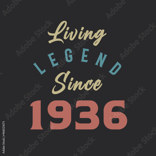 Living Legend since 1936, Born in 1936 vintage design vector