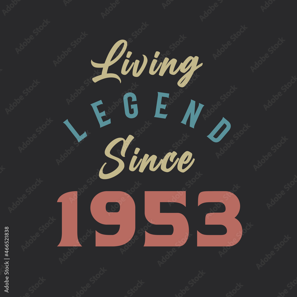Living Legend since 1953, Born in 1953 vintage design vector