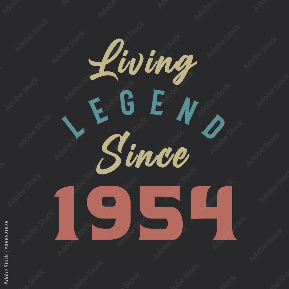 Living Legend since 1954, Born in 1954 vintage design vector